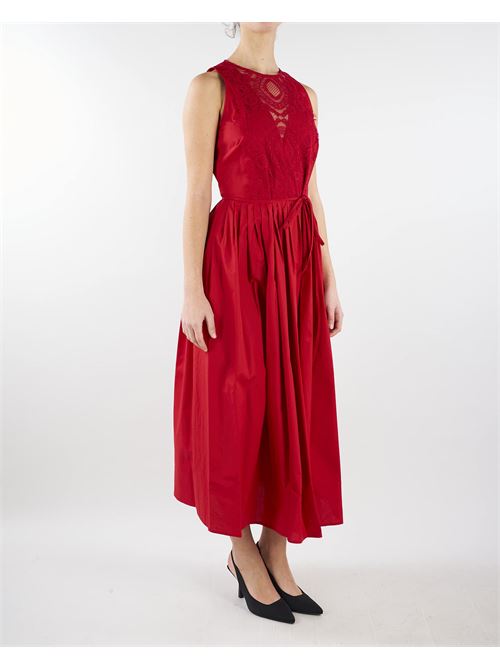 Long dress in poplin and lace Twinset TWIN SET | Suit | TT2080740